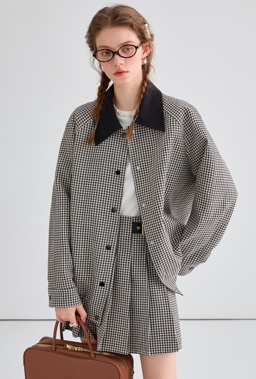 Monotone check bicolor jacket (can be set up with C1546) C1547