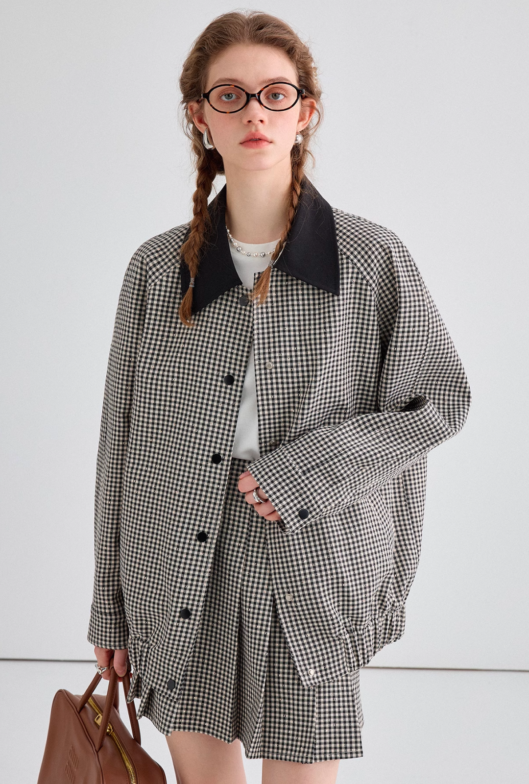 Monotone check bicolor jacket (can be set up with C1546) C1547