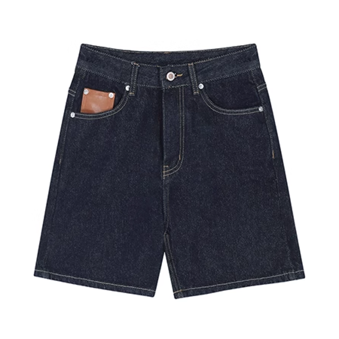 Contrast denim shorts C1599