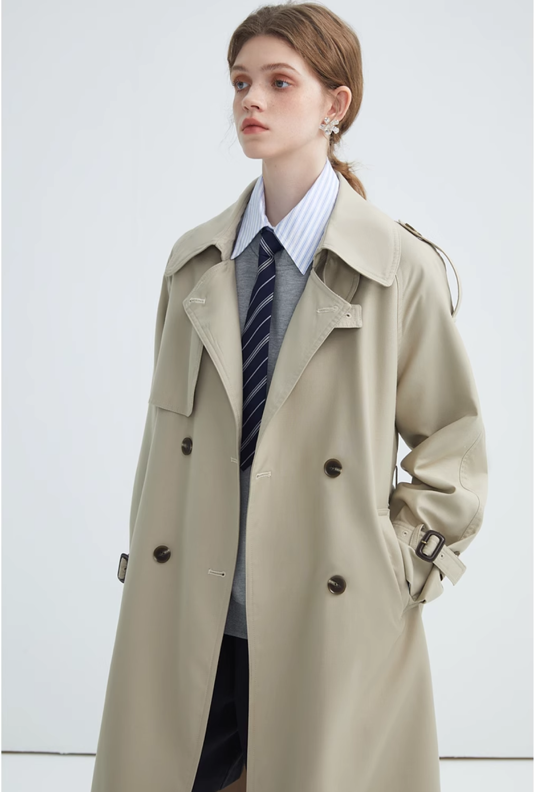 Casual trench long coat C1667