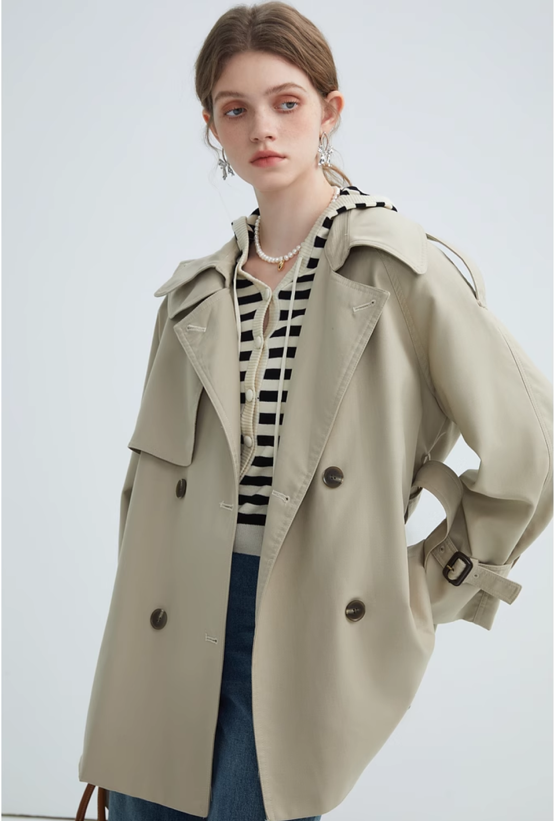 Casual trench short coat C1668