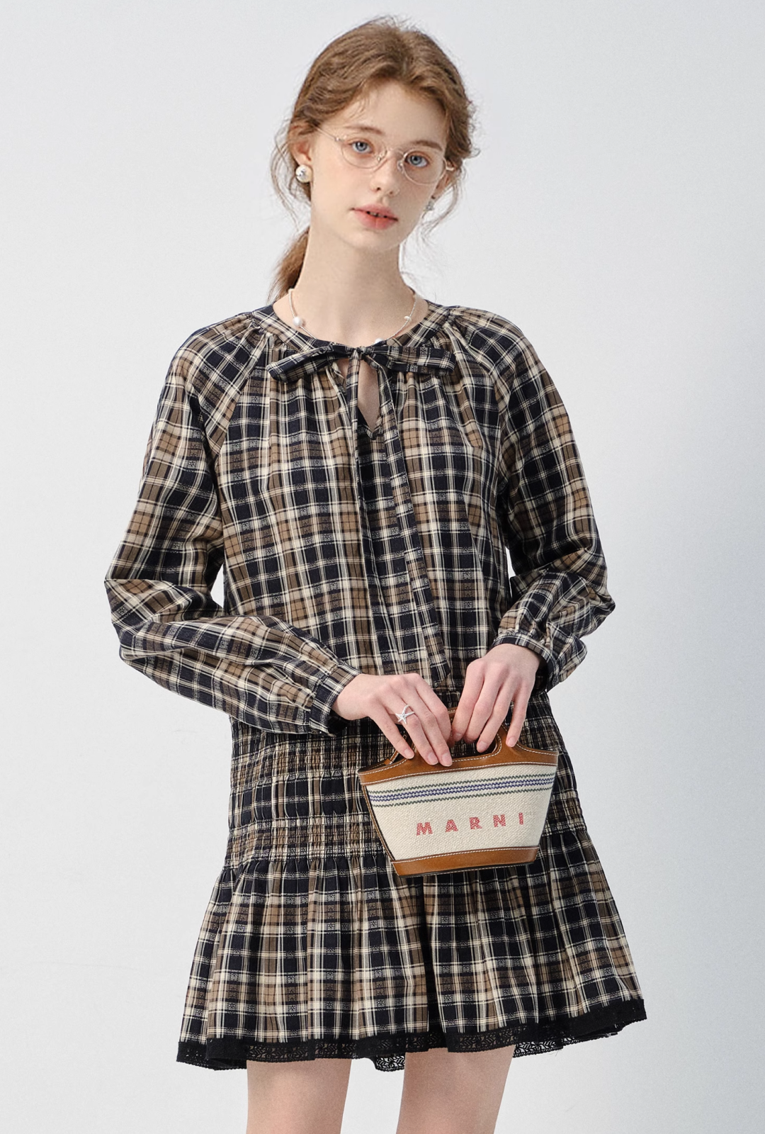 andmary nadia check long dress アンドマリー andmary nadia check long dress アンドマリー