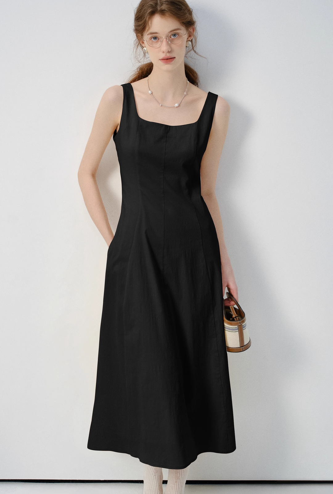 スクエアネックAラインワンピースC2740 スクエアネックAラインワンピースC2740