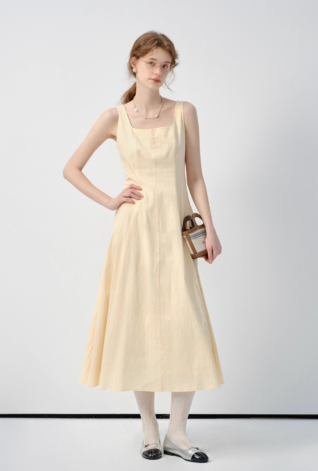 スクエアネックAラインワンピースC2740 スクエアネックAラインワンピースC2740