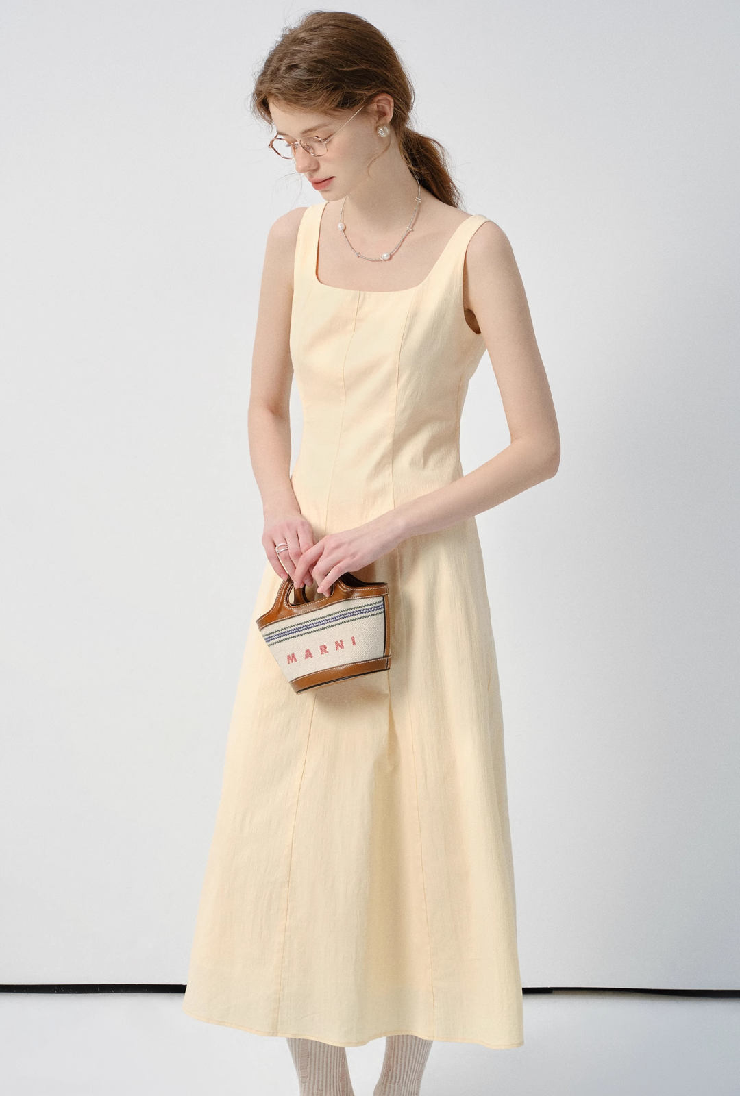 スクエアネックAラインワンピースC2740 スクエアネックAラインワンピースC2740