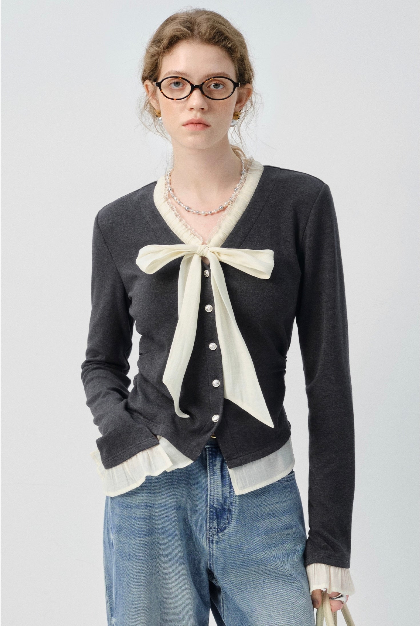 CHICandTHINGS ネックリボンガーリーコート CHICandTHINGS ネックリボンガーリーコート CHICandTHINGS