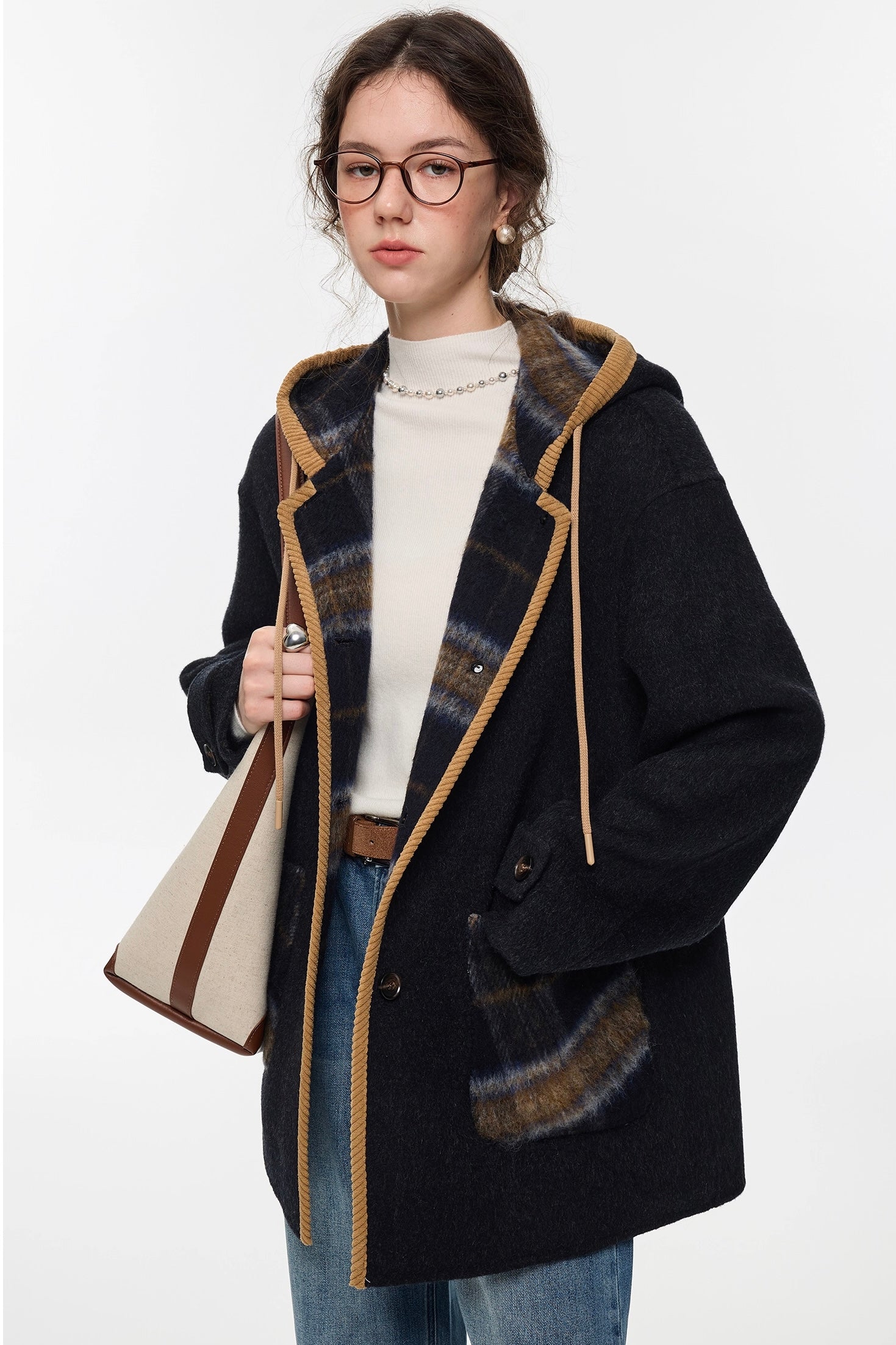 ヴィンテージ風ダブルフェイスロングコート
C3299