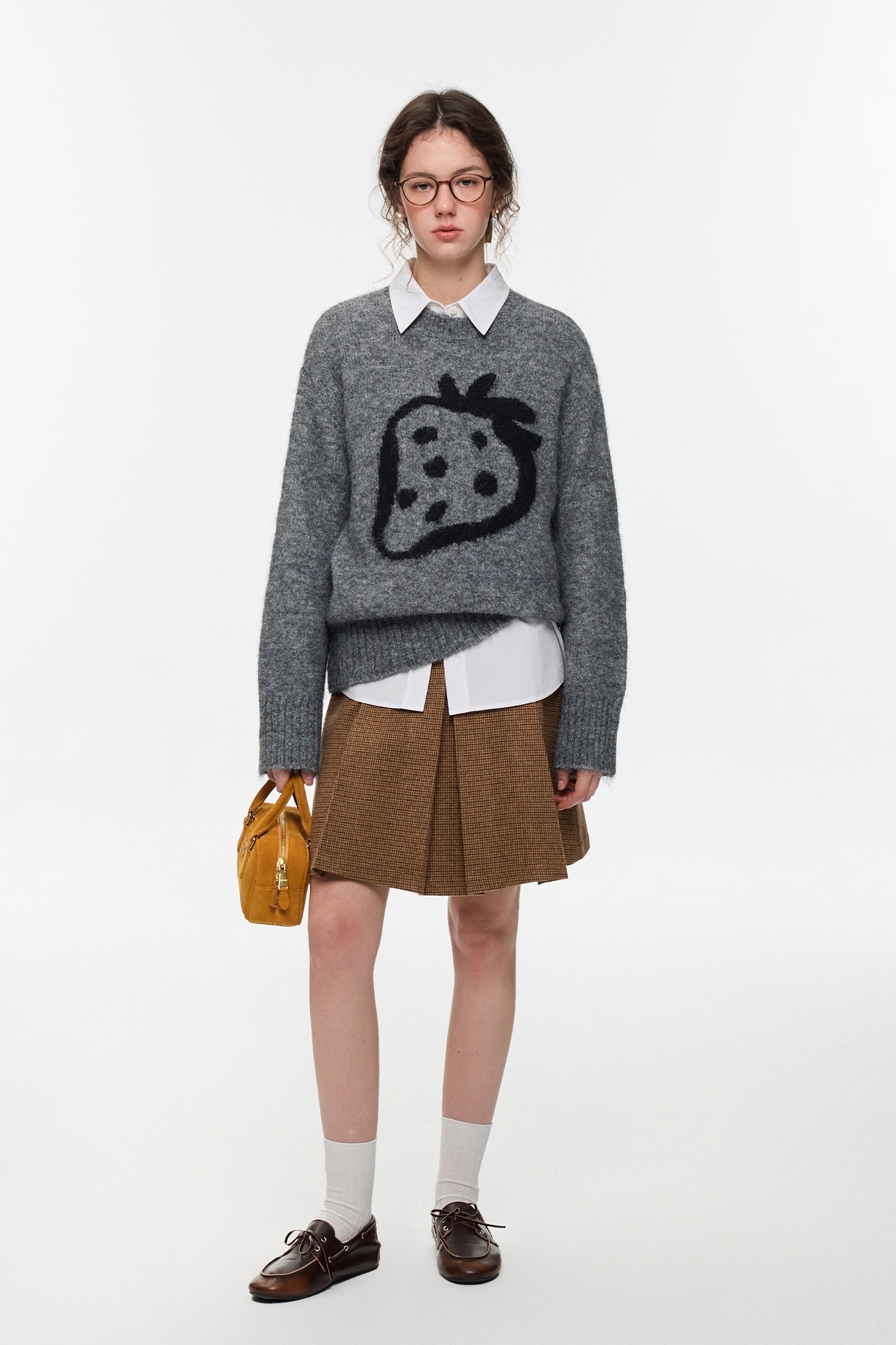 ウールブレンドプリーツスカート
C3307