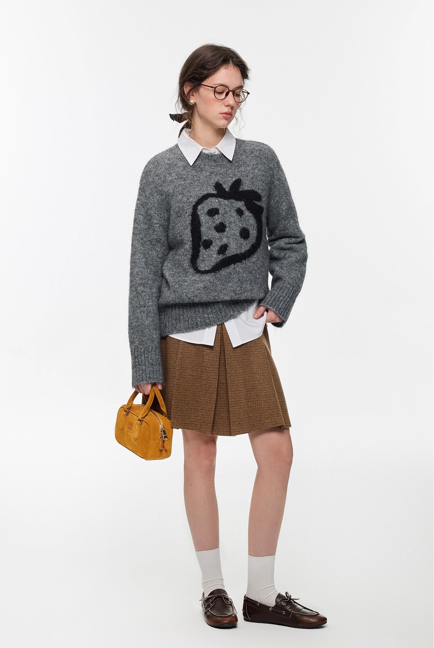 ウールブレンドプリーツスカート
C3307