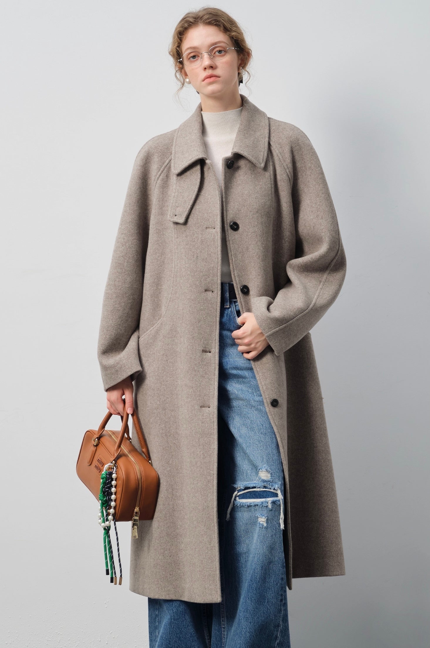 ウールツイルブレンドコート
C3339