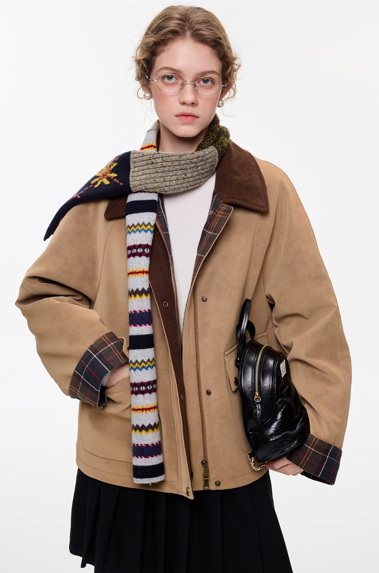 マットフェイクレザーユーティリティジャケット
C3341