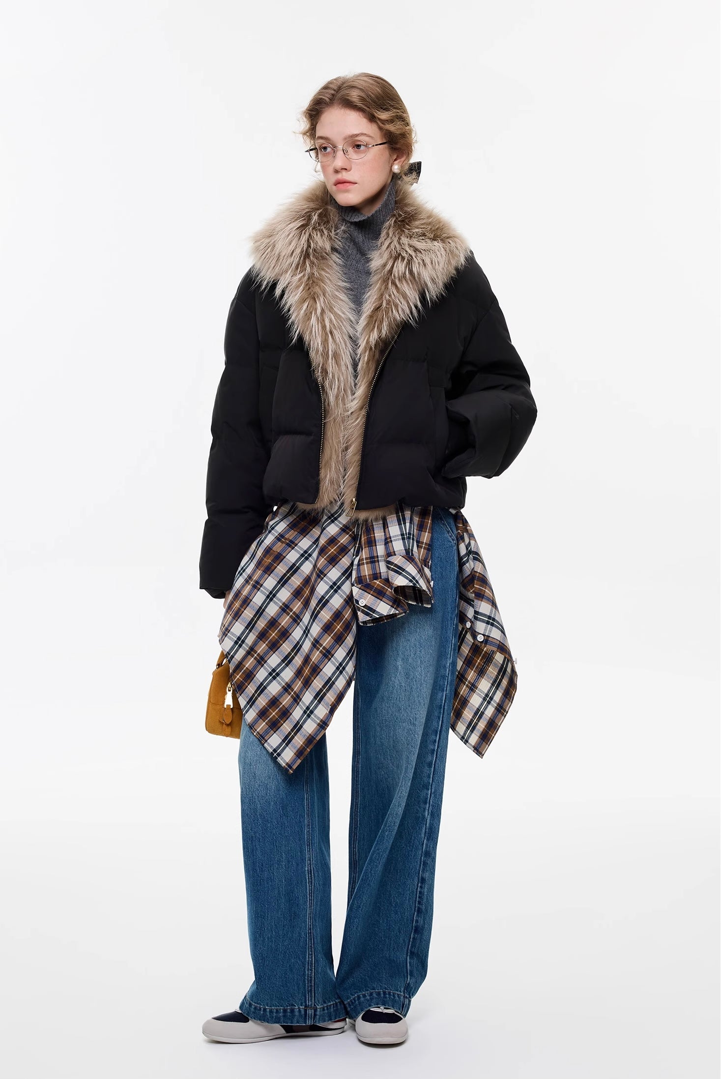 リアルラクーンファー着脱フードダウン
C3343