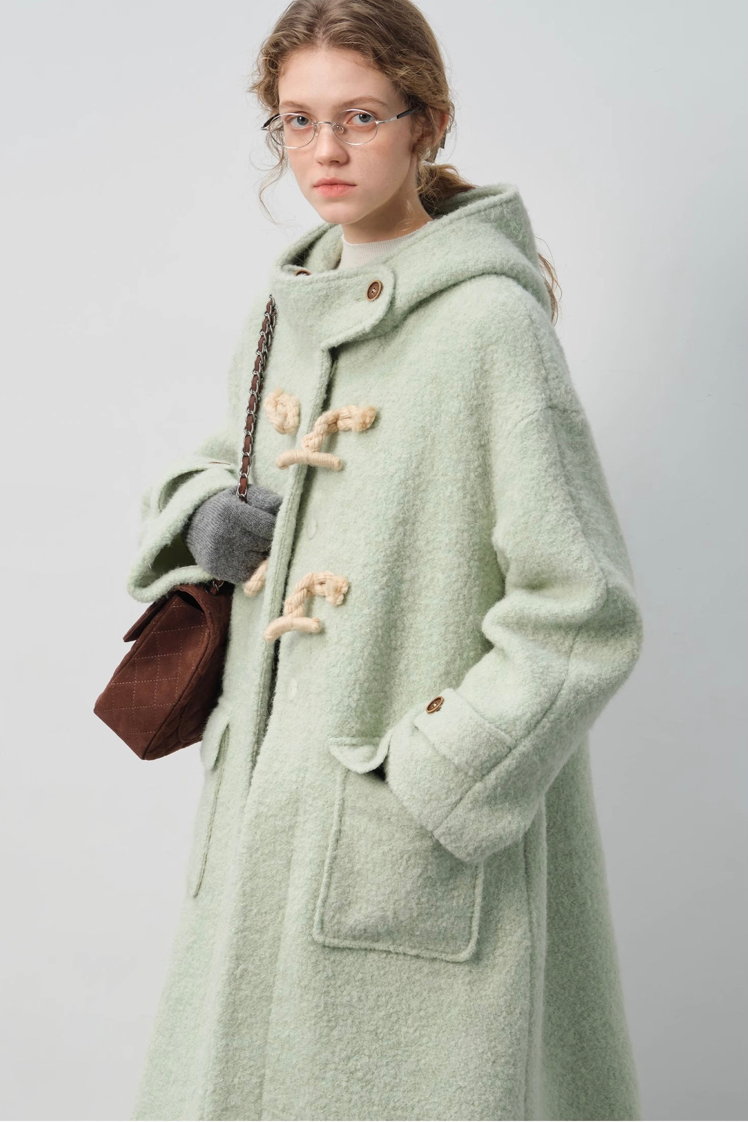 トグルボタン ループヤーンウールコート
C3355