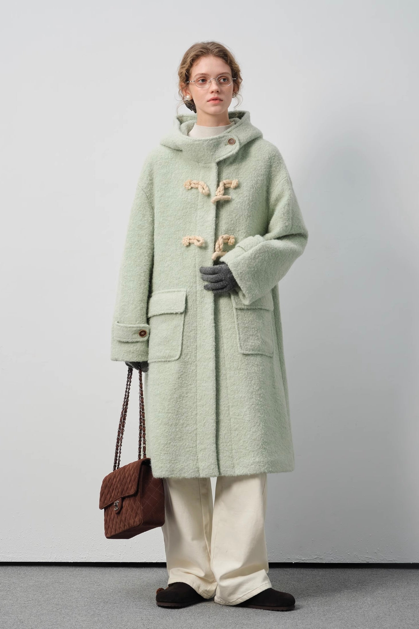 トグルボタン ループヤーンウールコート
C3355