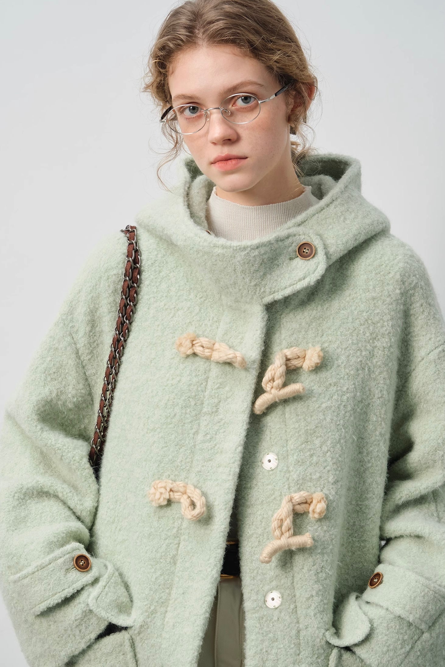 トグルボタン ループヤーンウールコート
C3355