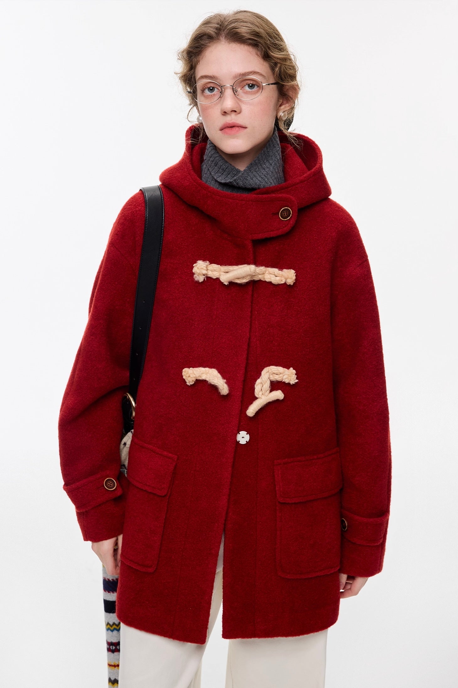 トグルボタン ループヤーンウールコート
C3355