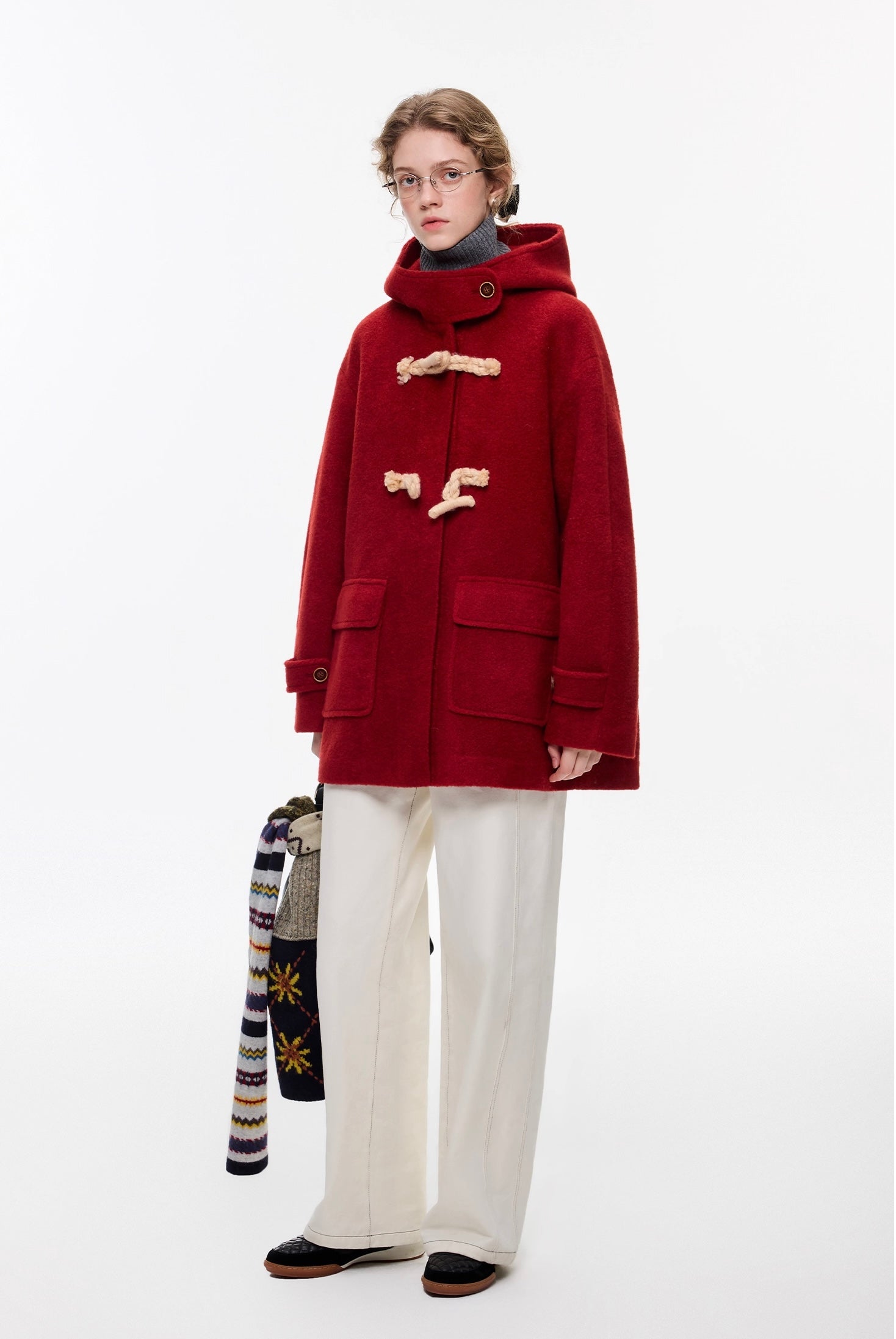 トグルボタン ループヤーンウールコート
C3355