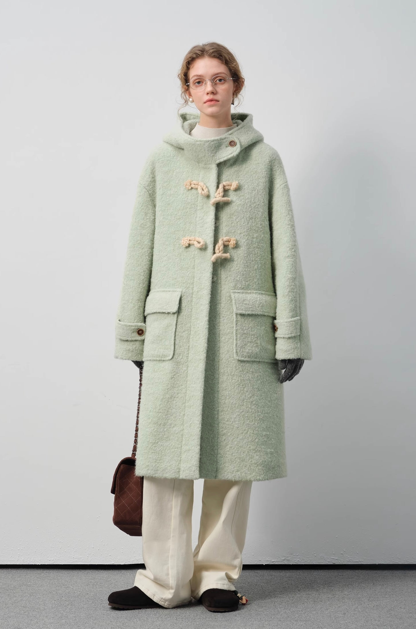 トグルボタン ループヤーンウールコート
C3355