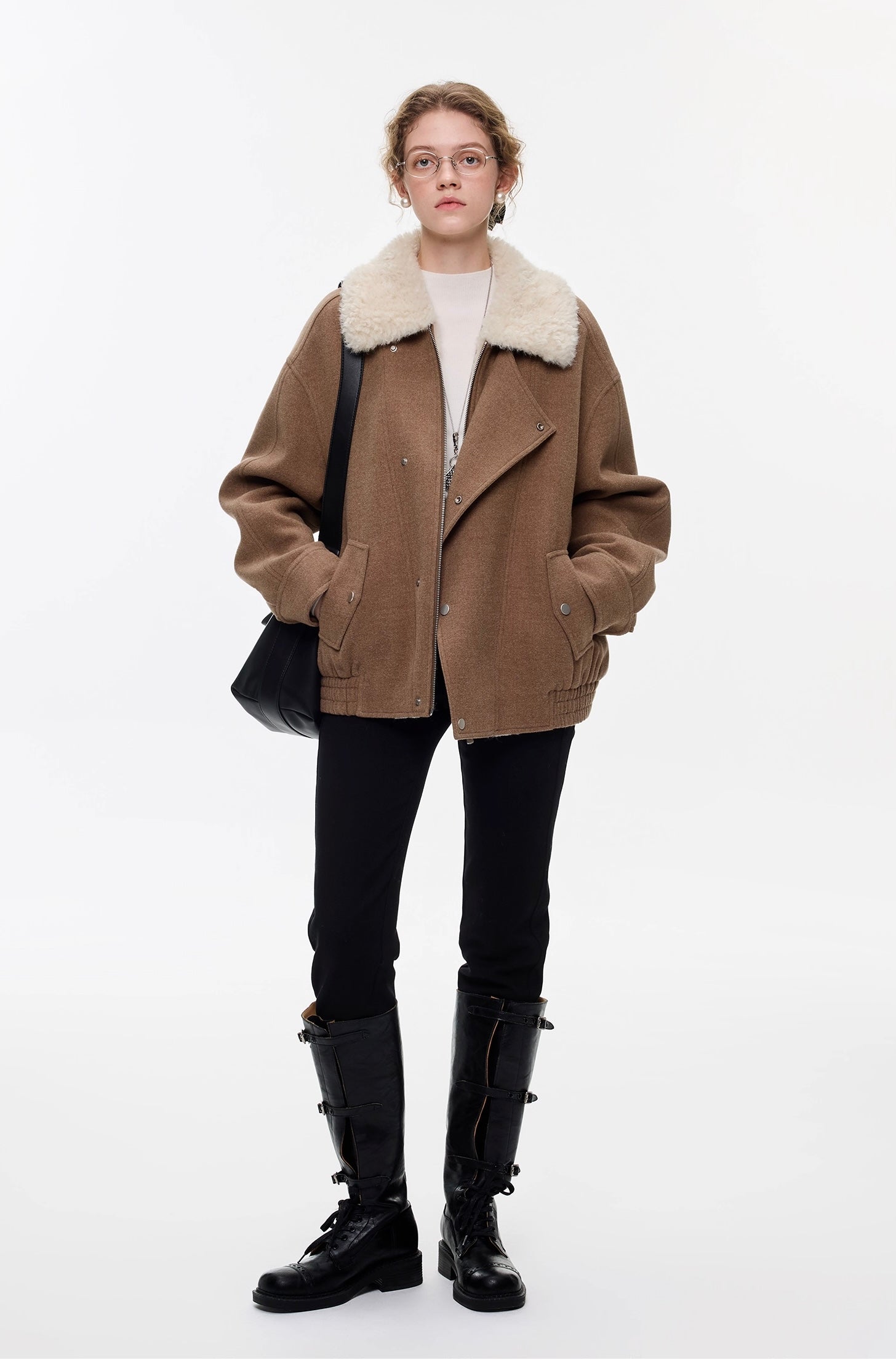 メラードトーン ウールブレンドコート
C3356