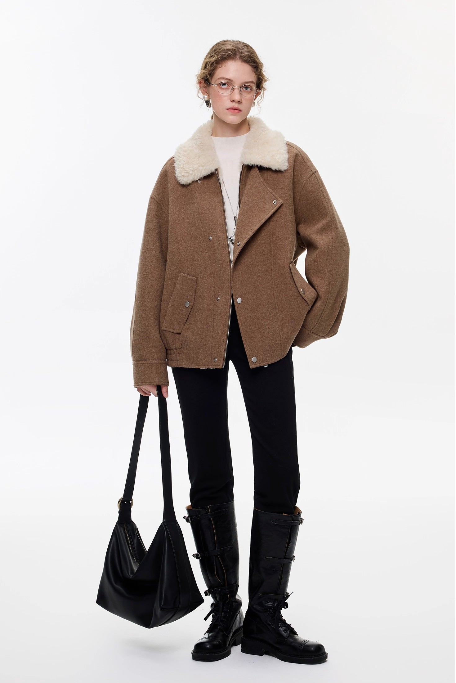 メラードトーン ウールブレンドコート
C3356