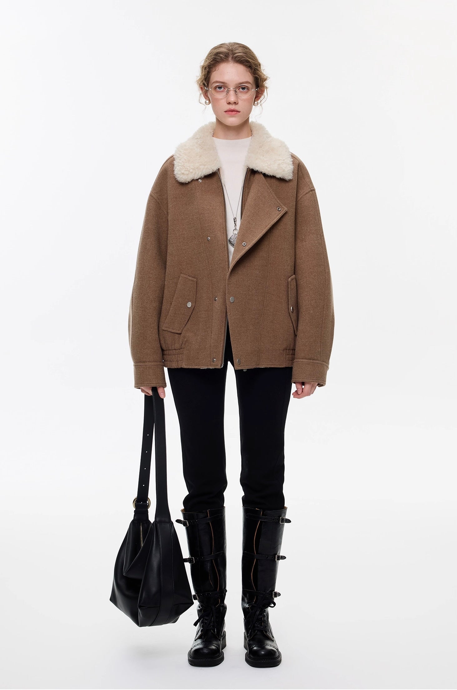 メラードトーン ウールブレンドコート
C3356