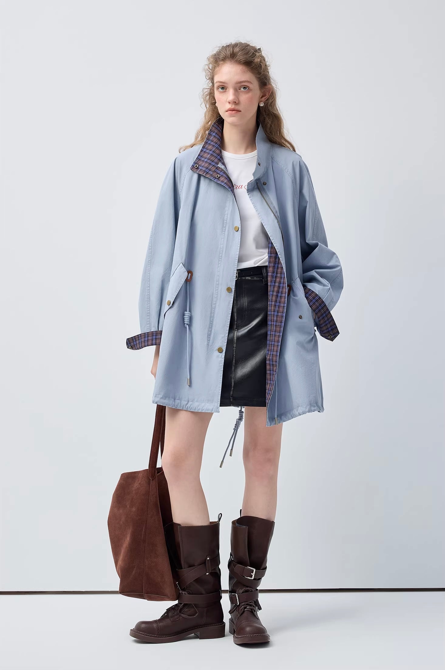 ウォッシュドレザーAラインスカート
C3400