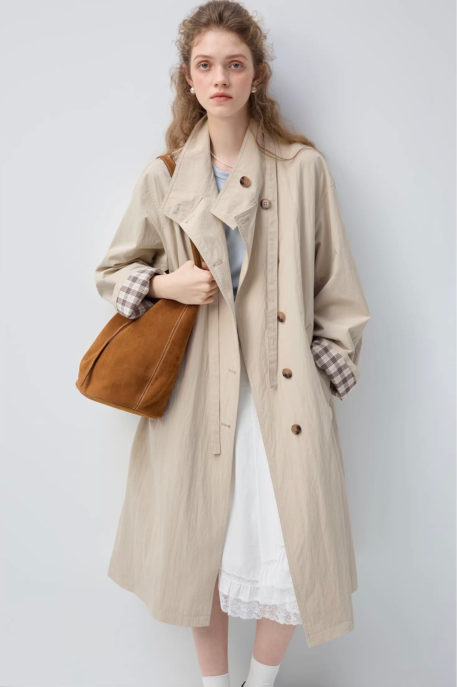 ハイウエストダブルレース切替アシンメトリースカート
C3415