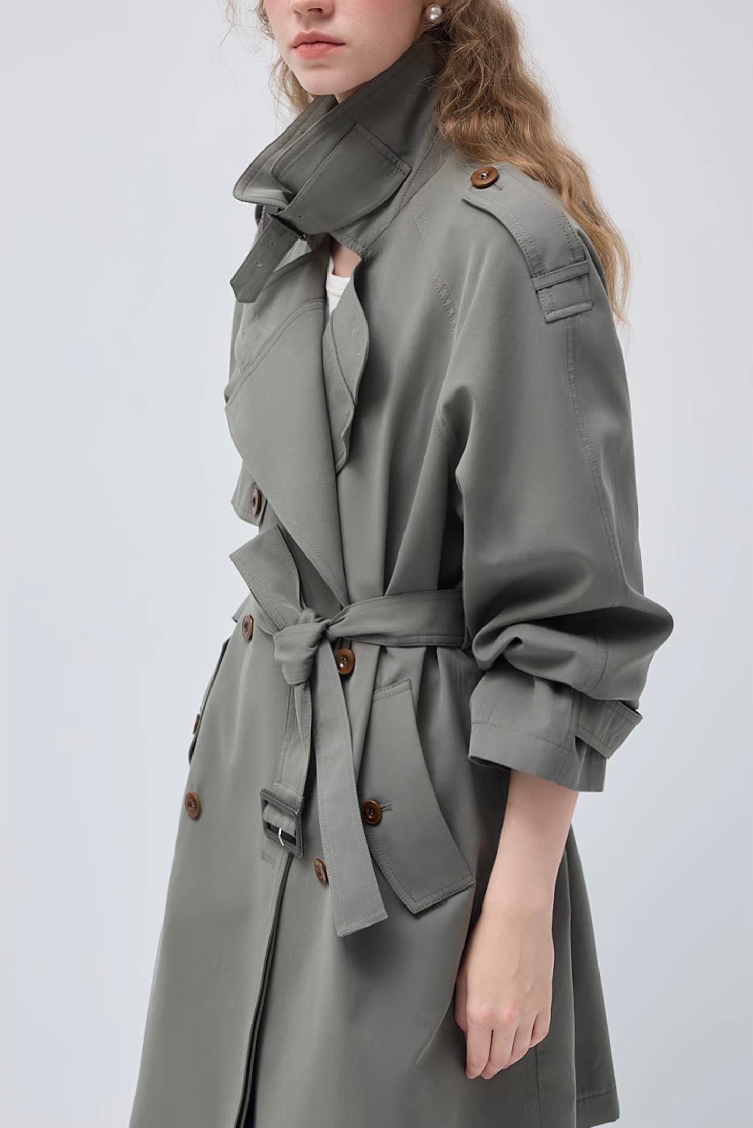 リヨセルツイル オーバーシルエットトレンチコート
C3416