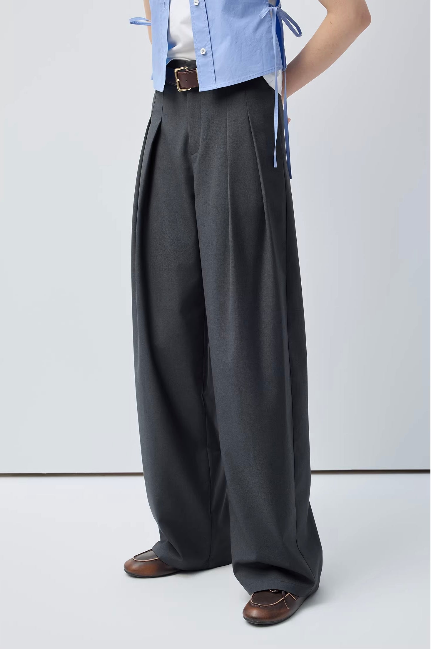 ヴィンテージミニマルドレープスラックスC3419