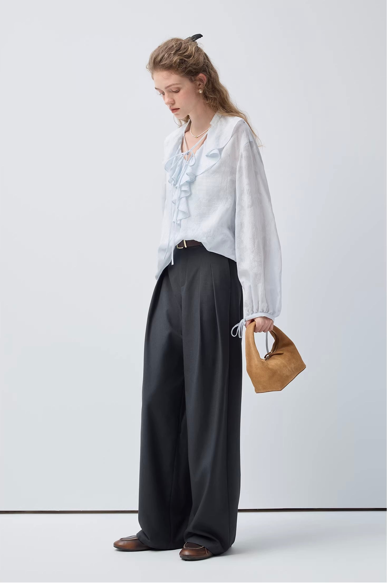 ヴィンテージミニマルドレープスラックスC3419