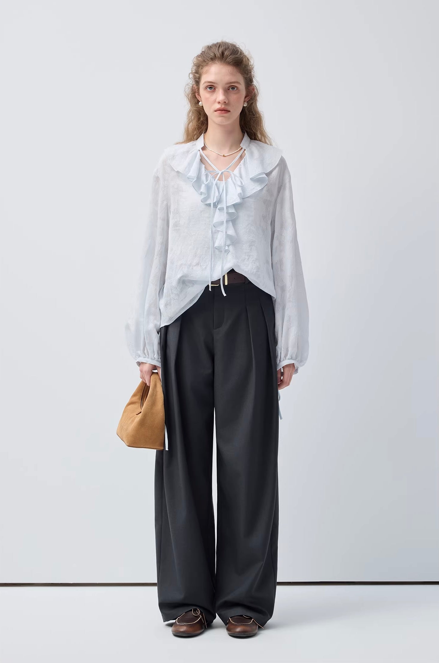 ヴィンテージミニマルドレープスラックスC3419