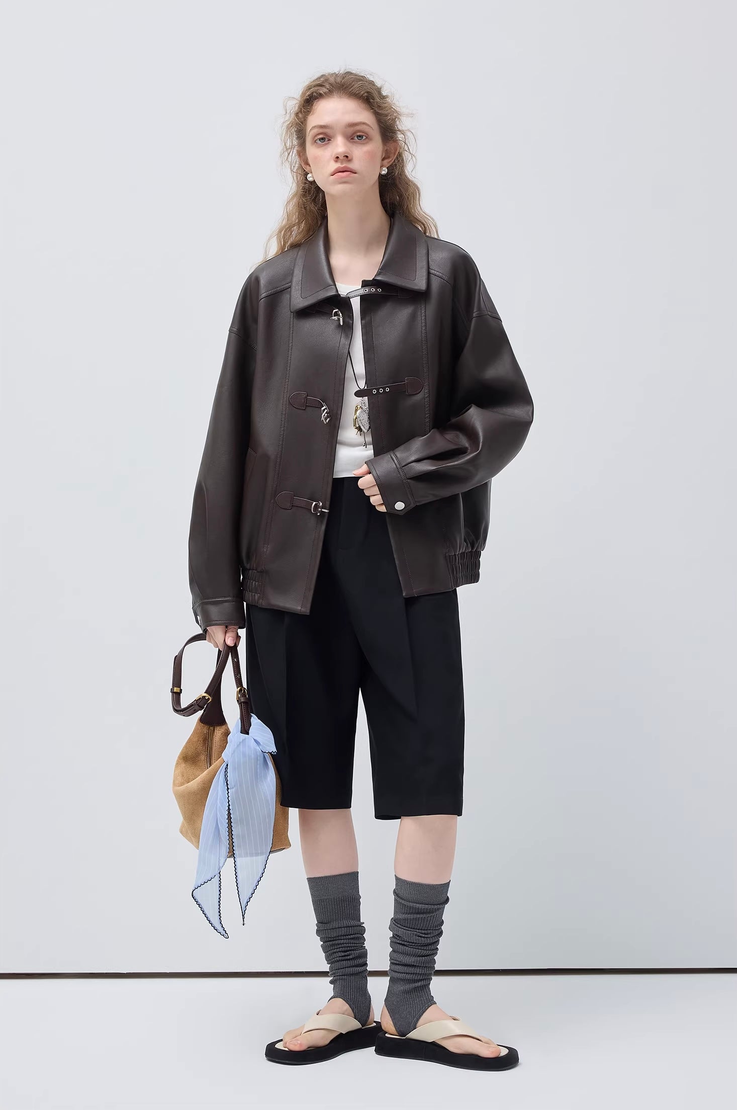 マットレザーオーバーサイズジャケット
C3425