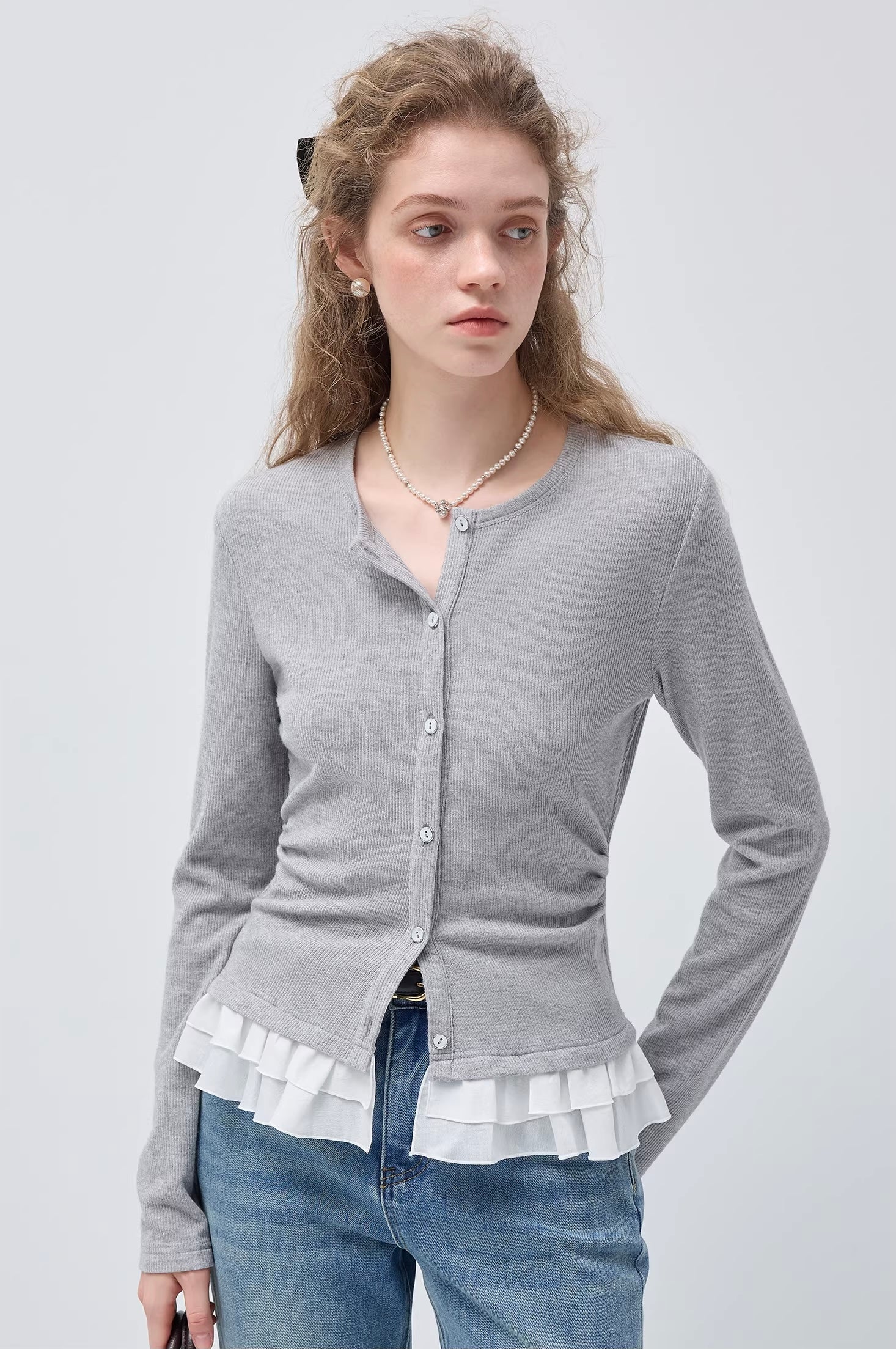 リヨセルフリルディテールトップス
C3436