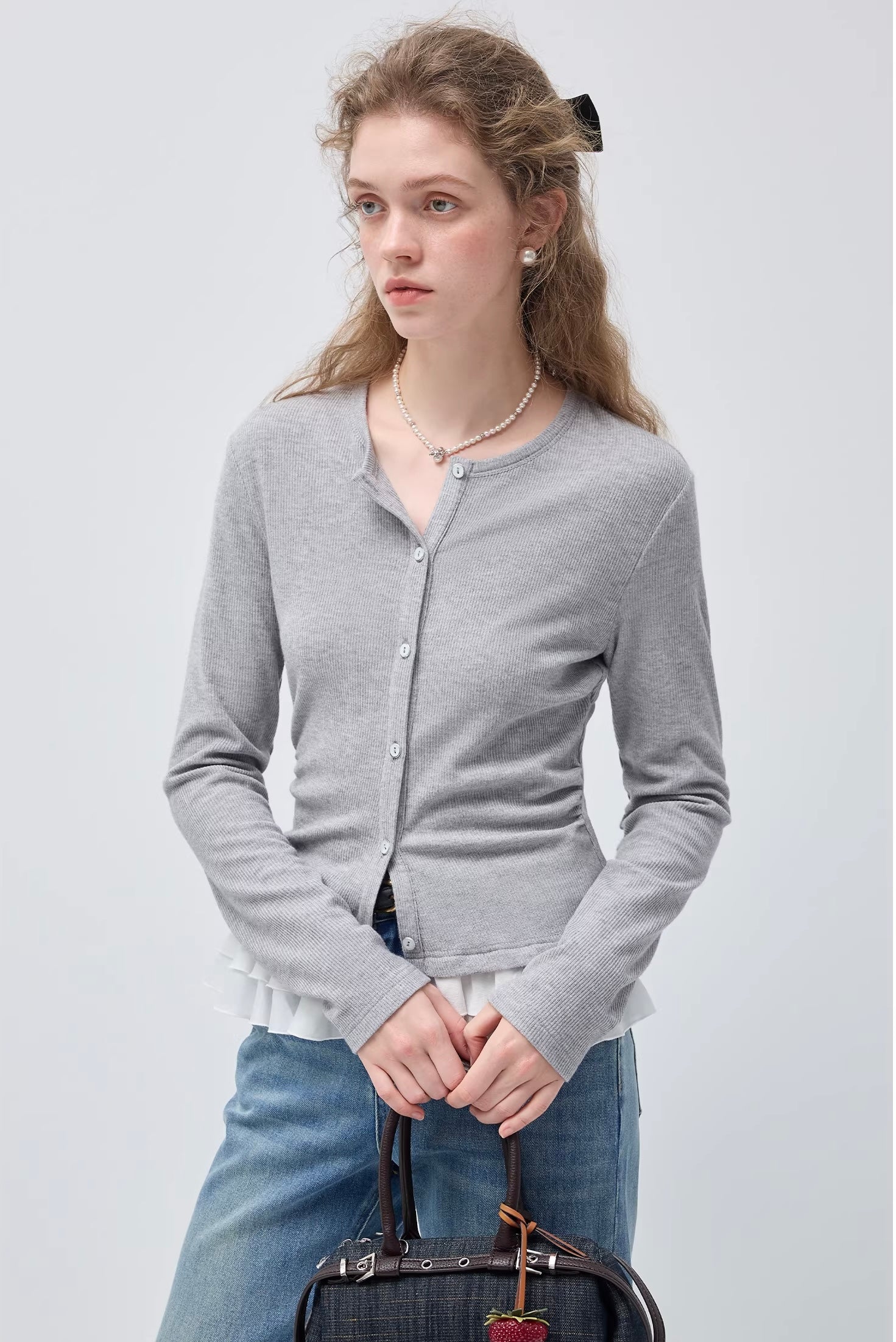 リヨセルフリルディテールトップス
C3436