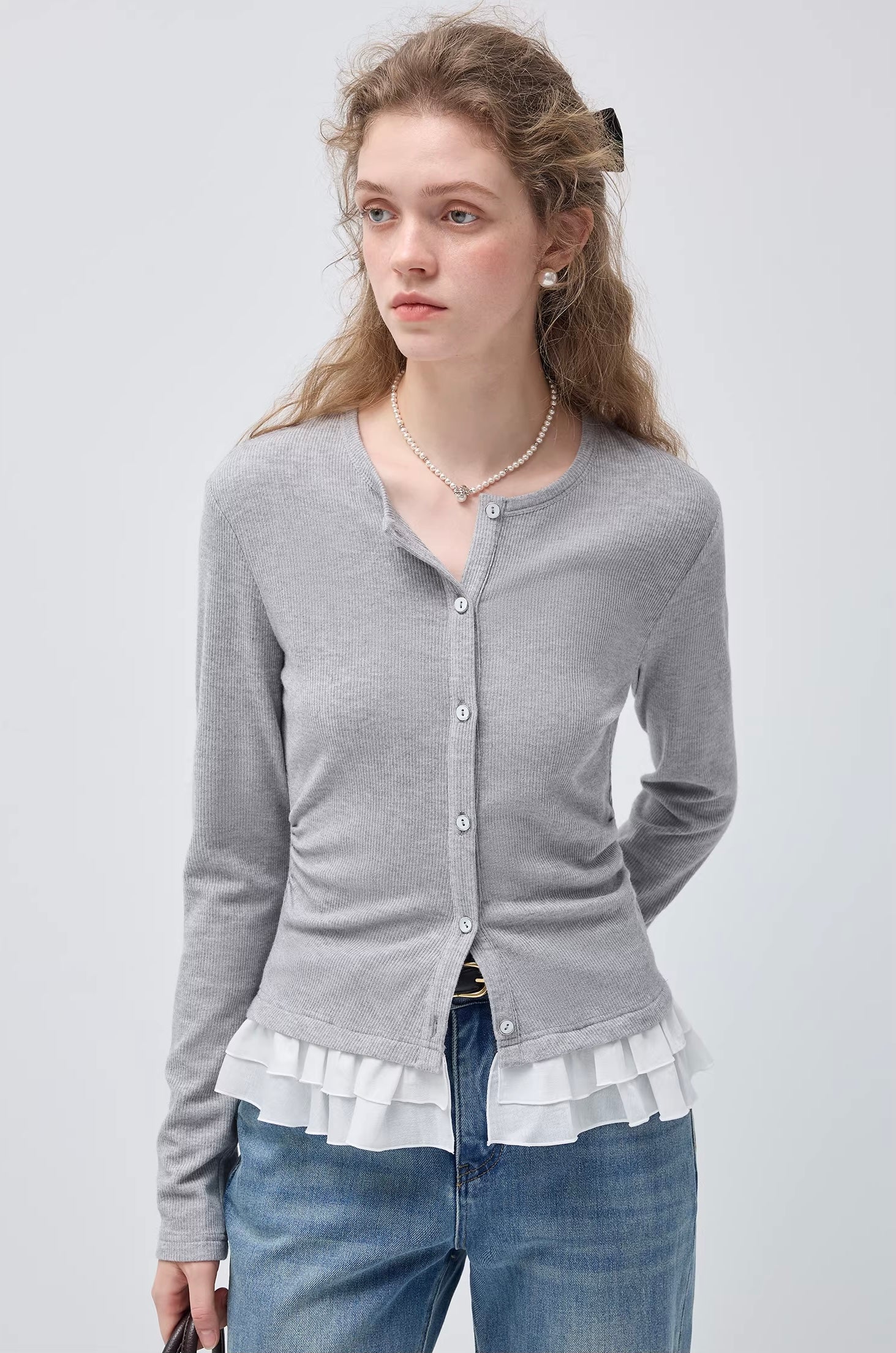 リヨセルフリルディテールトップス
C3436