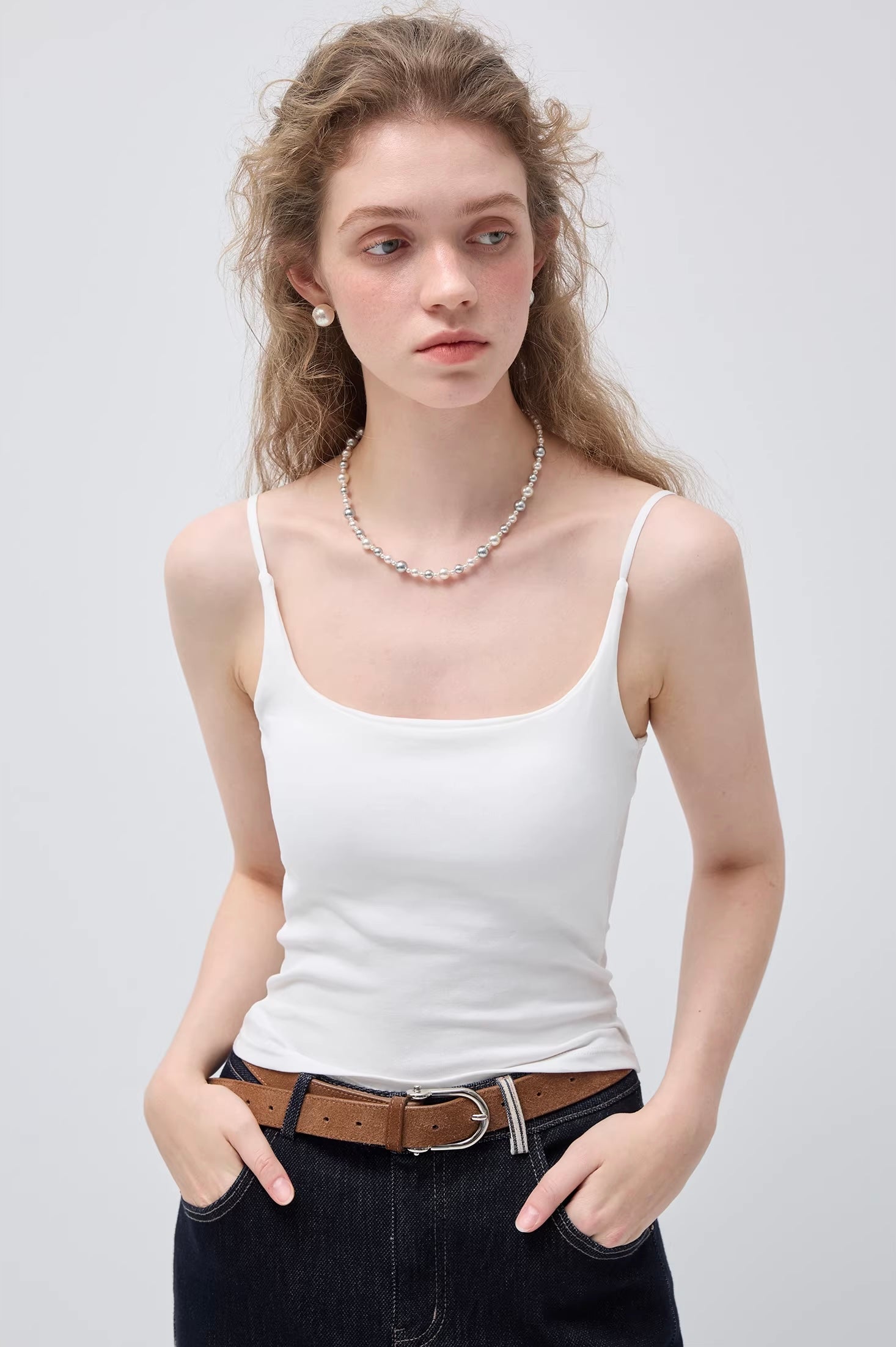 スクエアネック フィットシルエットキャミ
C3446