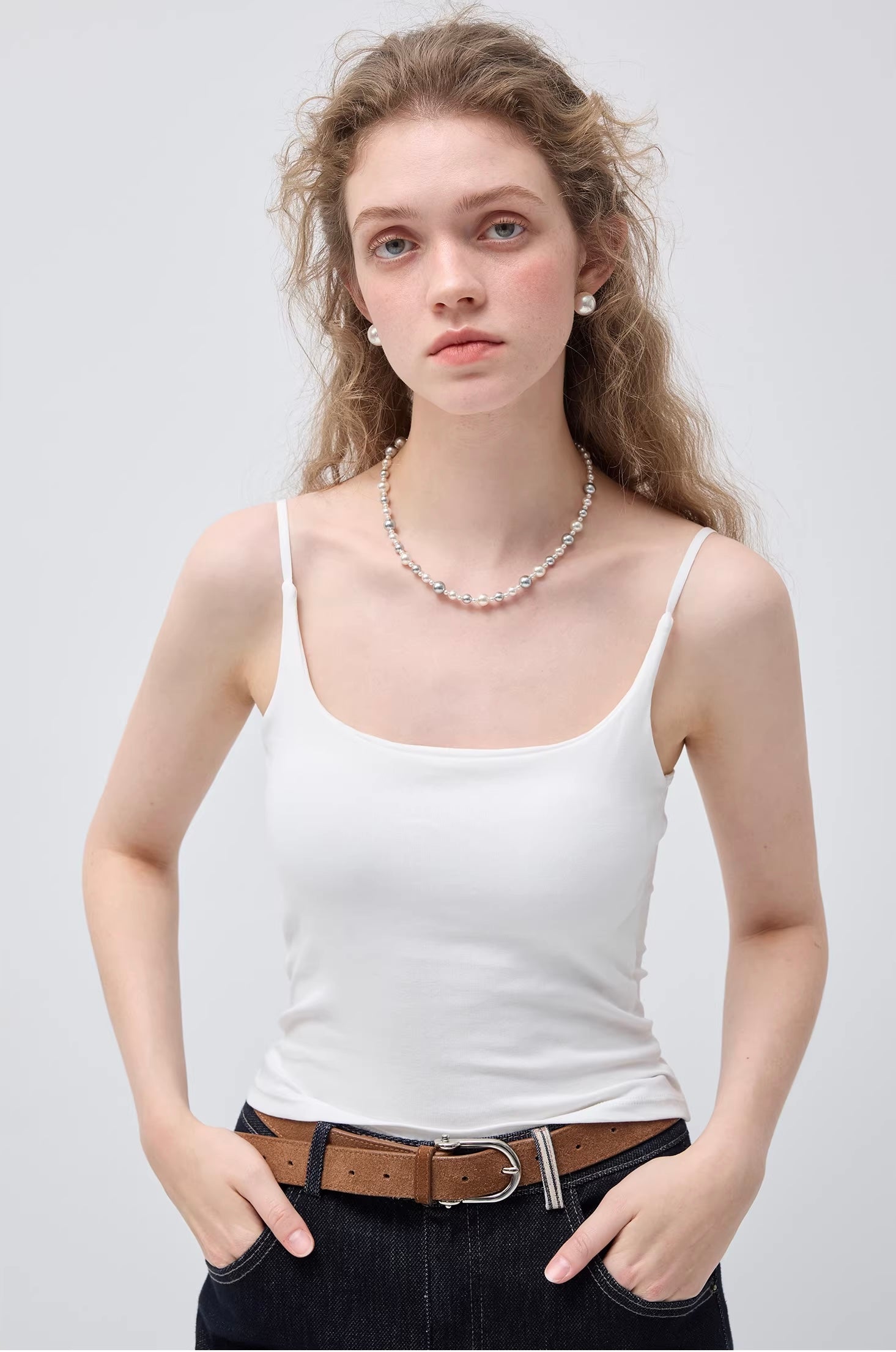 スクエアネック フィットシルエットキャミ
C3446