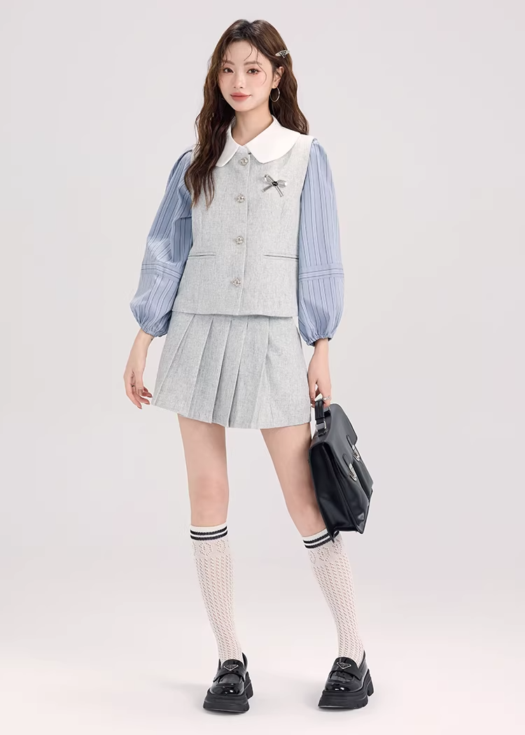 【即納】カレッジスタイル3セットアップC3492