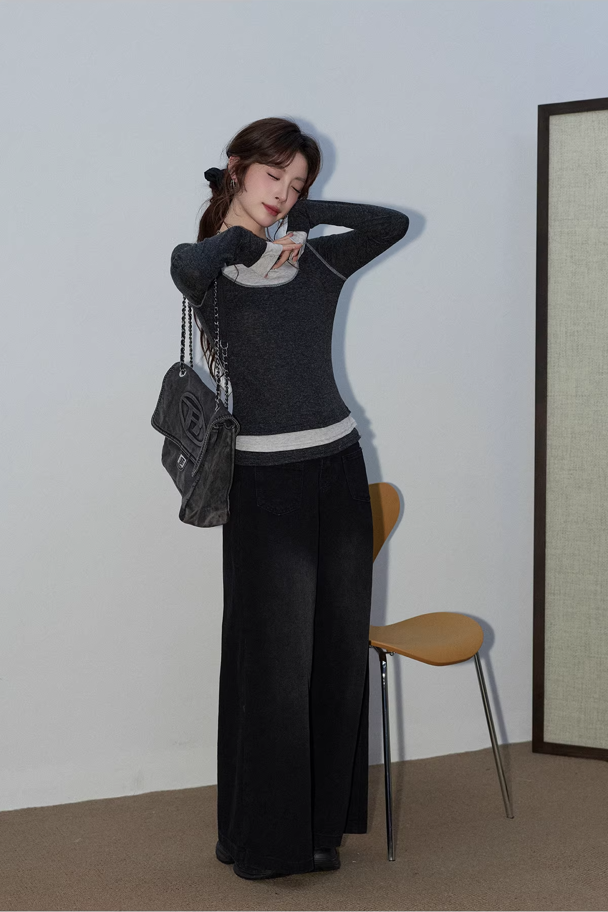 フェイクツーピースカットソーC3500