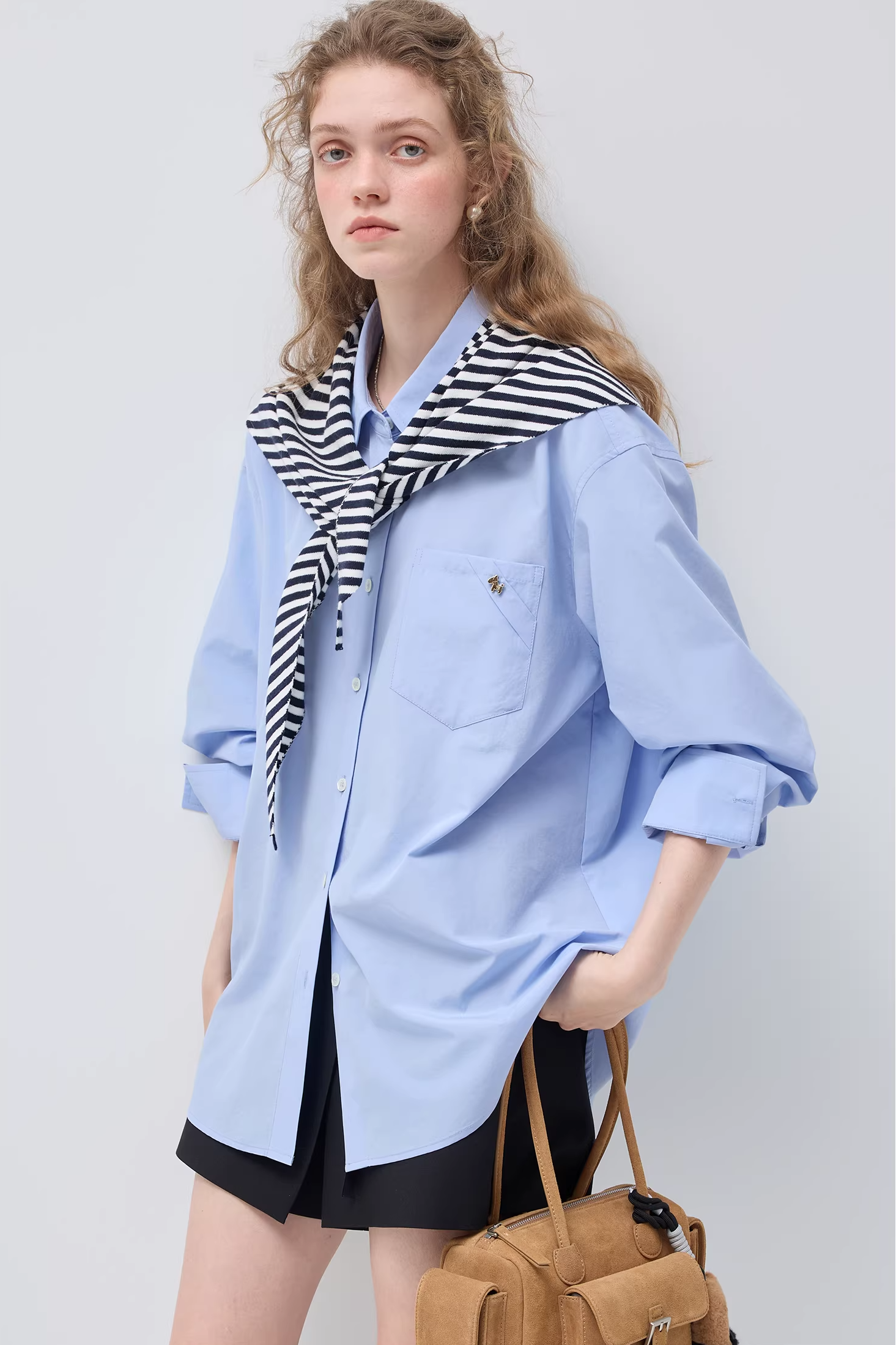 ラペルポニーロゴルーズシャツC3503