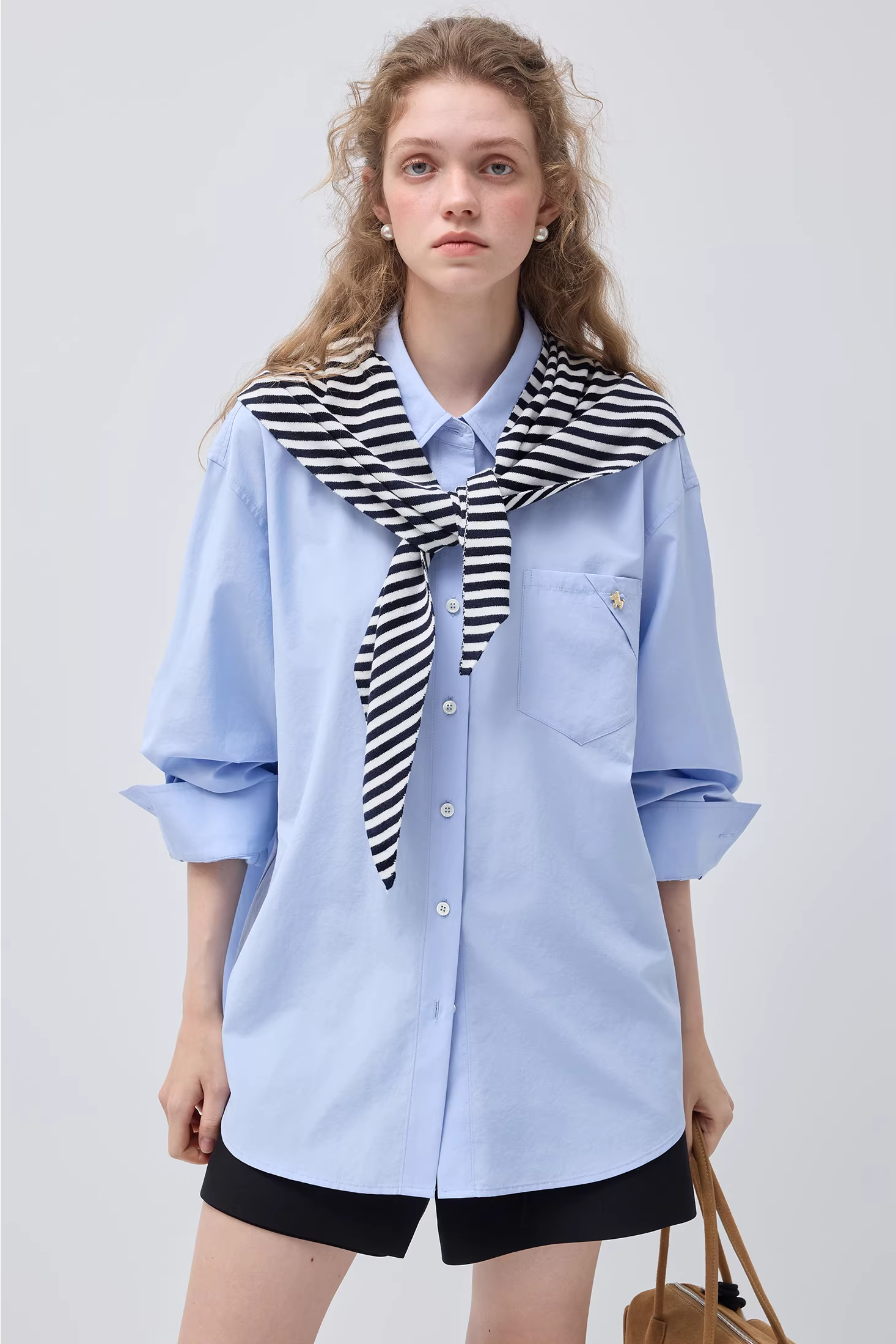 ラペルポニーロゴルーズシャツC3503