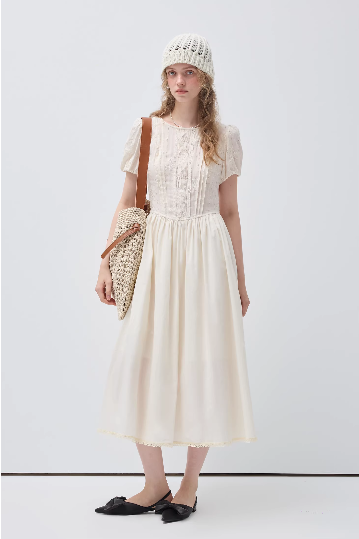 フレンチジャカードコットンドレスC3504