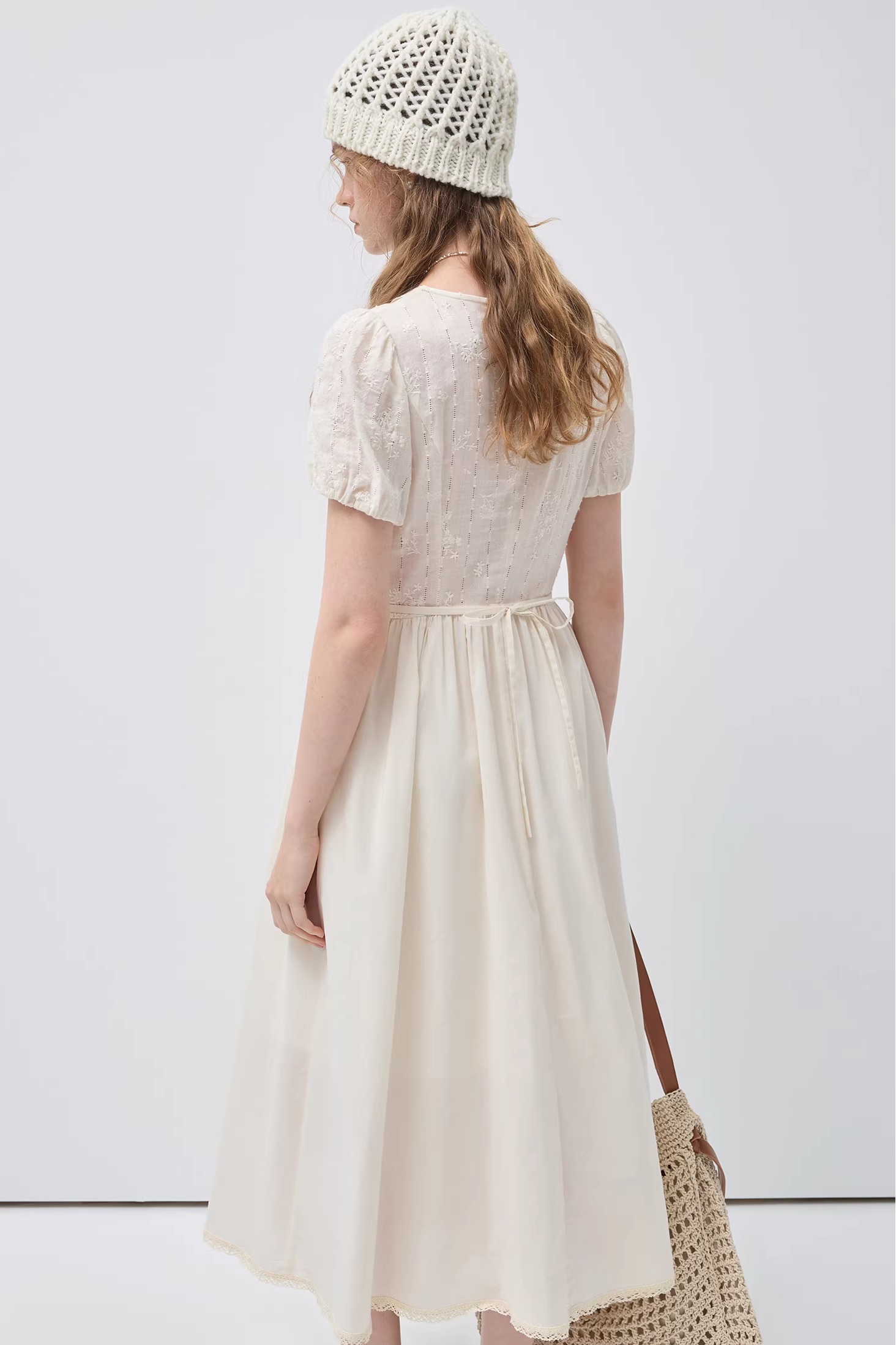 フレンチジャカードコットンドレスC3504