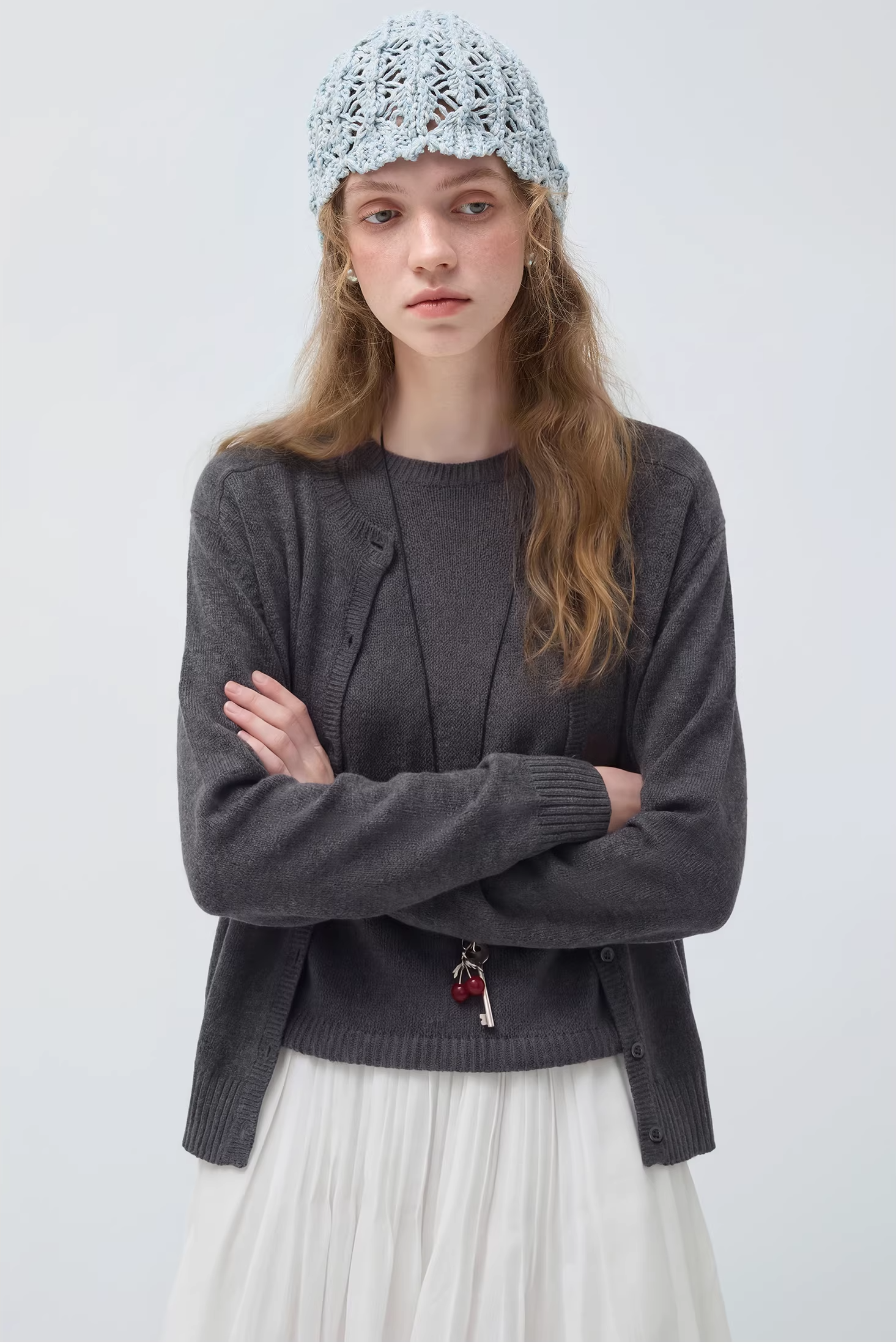 ニットベスト+ジャケットセットC3506