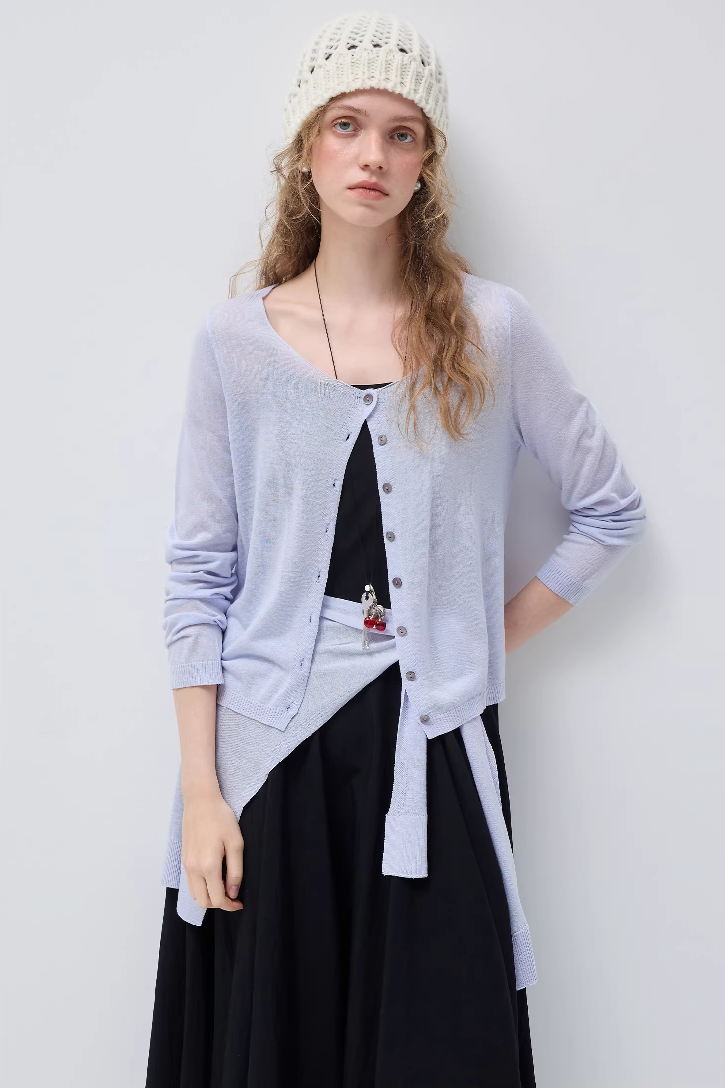 ショールデリケートファッションセーターC3507