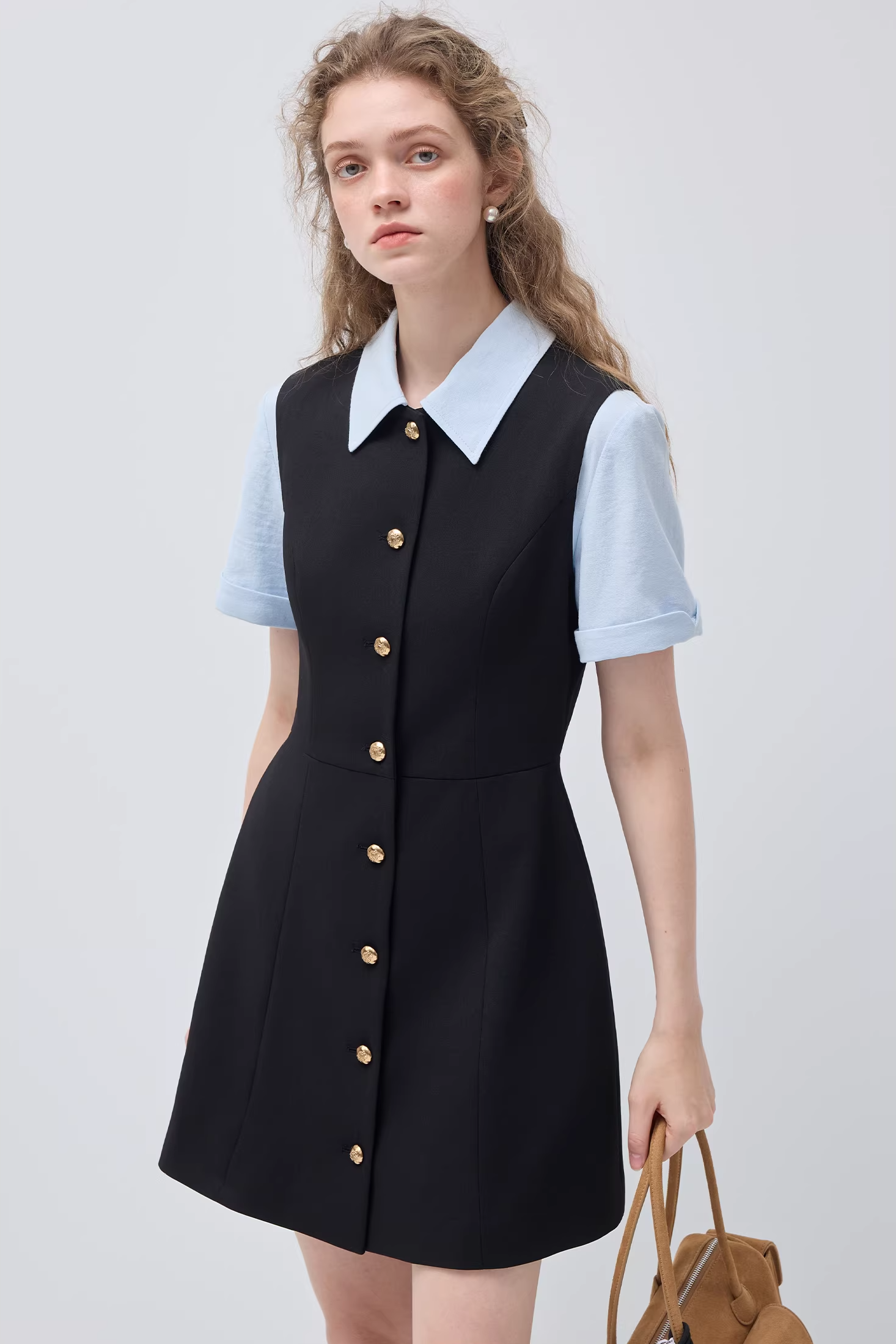 プレッピーフェイクレイヤードドレスC3511