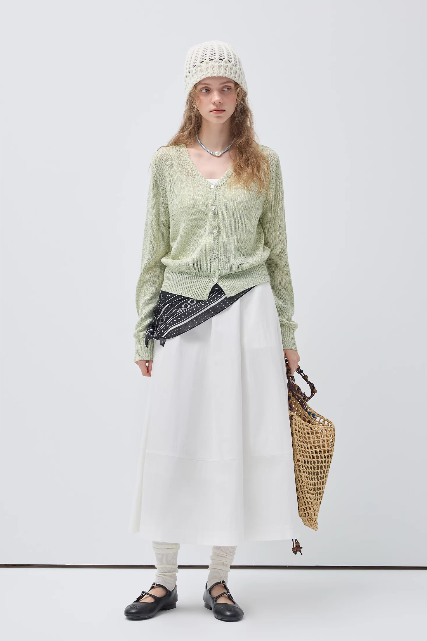 ワイドヘムプレーンスカートC3512