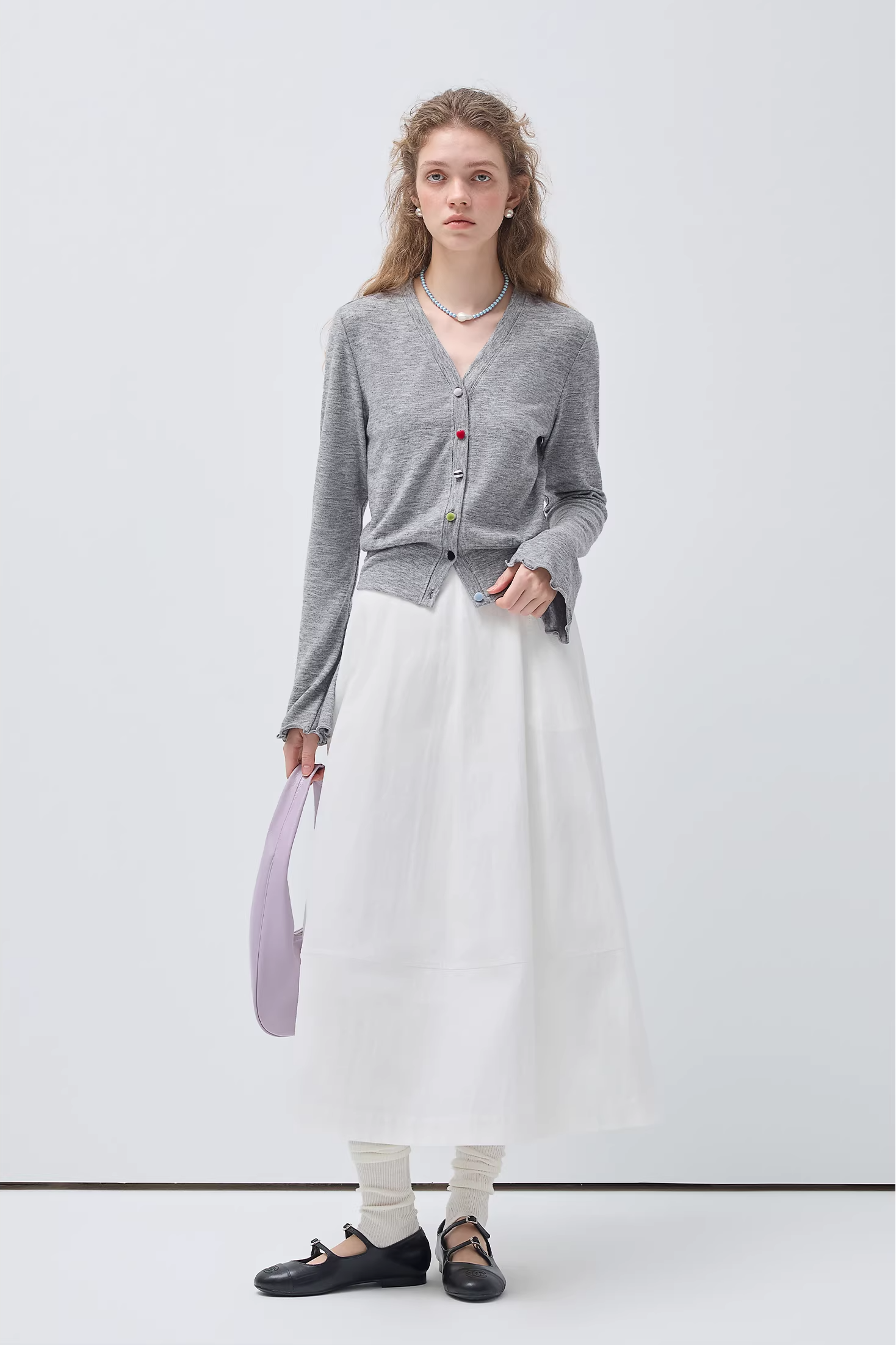 ワイドヘムプレーンスカートC3512