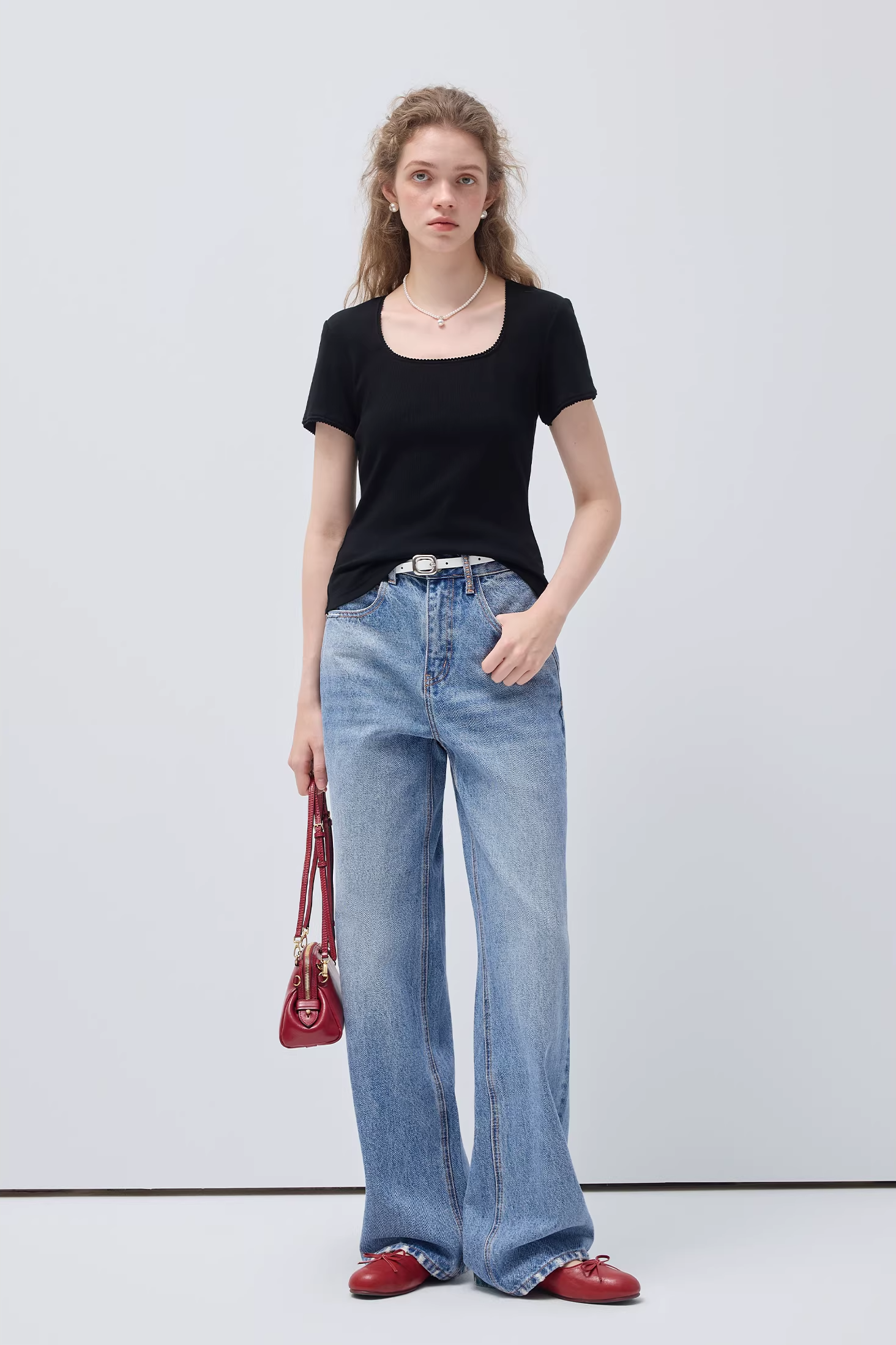 ウェーブエッジニットTシャツC3522