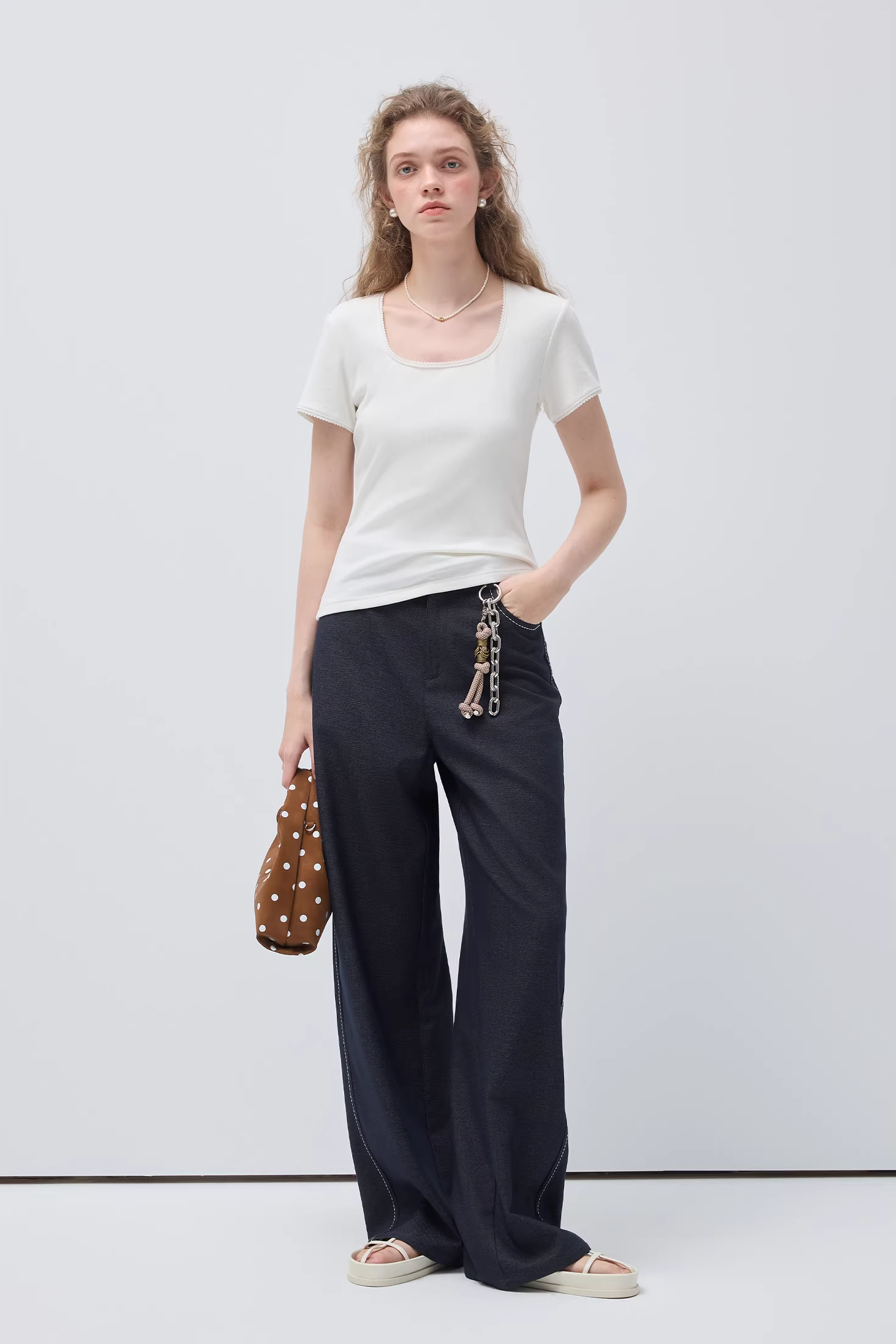 ウェーブエッジニットTシャツC3522